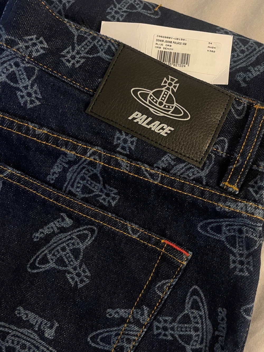 NWT Palace x Vivienne Westwood Indigo Denim Jean 34 - Picture 3 of 6